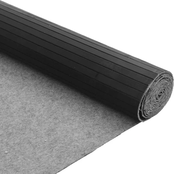 vidaXL Teppich Rechteckig Grau 80x400 cm Bambus 376790 – Bild 5