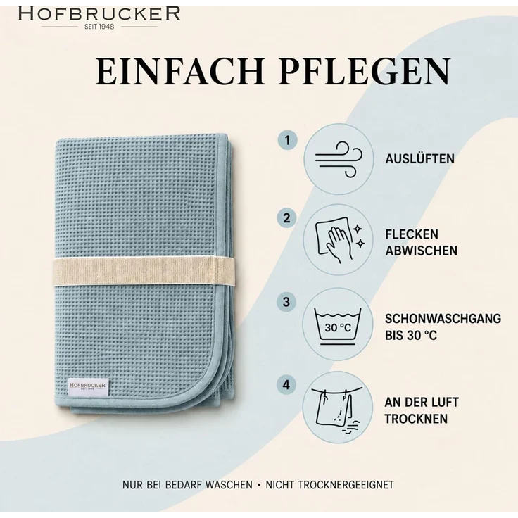 Hofbrucker® Windeltasche mit Wickelunterlage für unterwegs, faltbare Wickelclutch mit Organizer für Windeln & Feuchttücher, Abwischbar, Must Have für die Baby Erstausstattung (taubenblau) – Bild 8