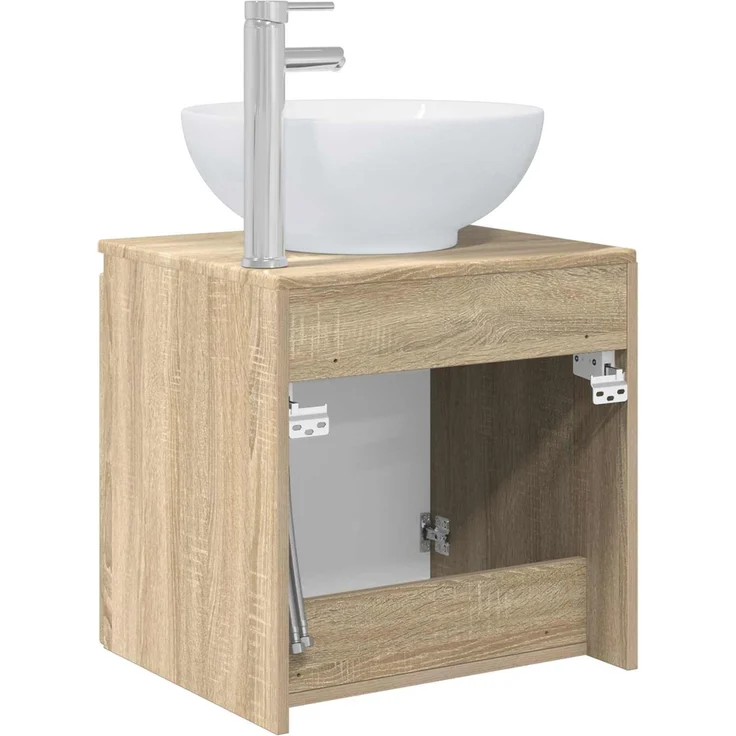 vidaXL Wandmontierter Waschbeckenunterschrank Sonoma-Eiche 890444 – Bild 5
