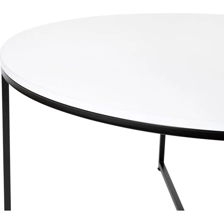 Flash Furniture Sofatisch fürs Wohnzimmer, Holzwerkstoff, weiß/mattschwarz – Bild 5