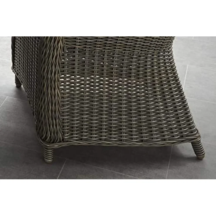Destiny Garten-Essgruppe MALAGA LUNA, (13-tlg, 4x Sessel, 1x Tisch, inkl. Auflagen), Aluminium, Polyrattan – Bild 4