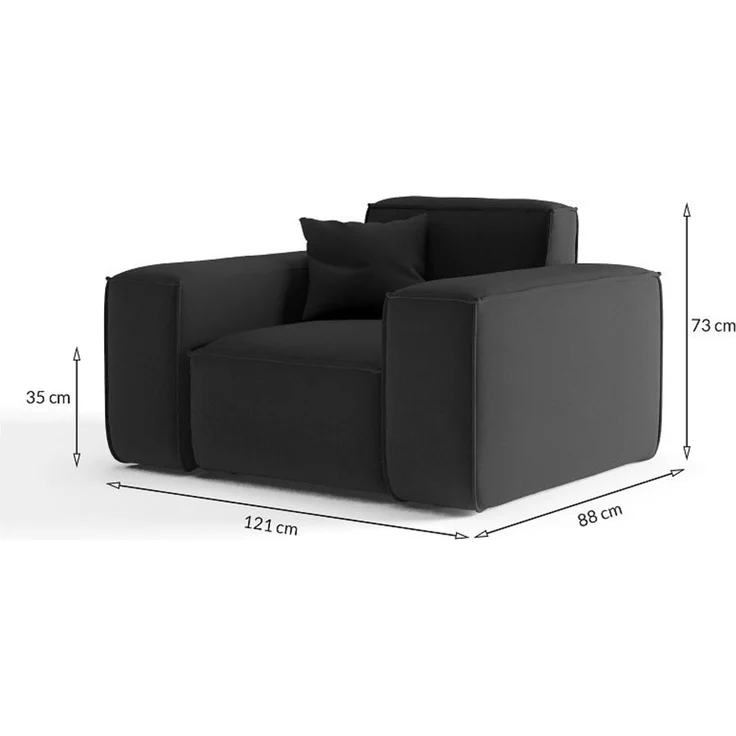 Sessel Designersessel CELES PREMIUM in Stoff Scala Anthrazit – Bild 3