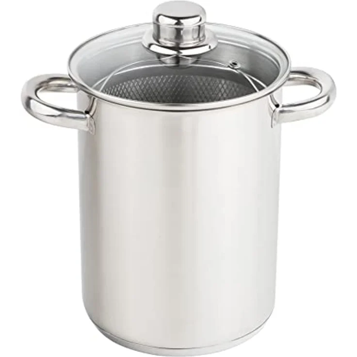 mucHome Spaghettitopf Nudeltopf & Spargeltopf hoher Topf mit Siebeinsatz, für 4 Liter – Bild 5