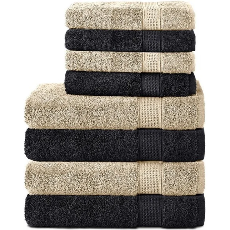Komfortec Handtuch Set aus 100% Baumwolle, 4 Handtücher 50x100 cm und 4 Badetücher 70x140 cm, Frottee (Packung, 8-St), Duschtücher & Badehandtuch, Weich, Towel, Groß – Bild 4