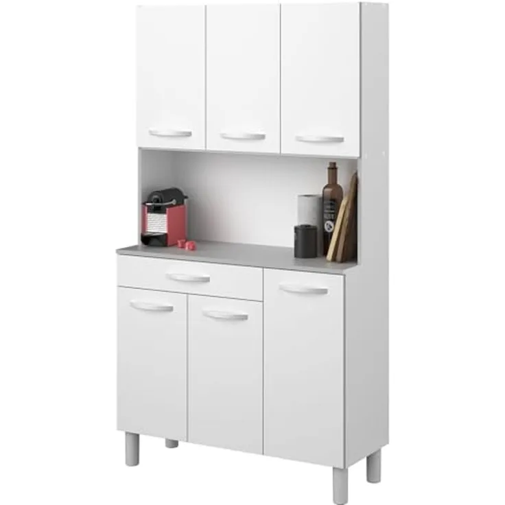 Parisot Spoon 1 Buffetschrank 101x185 cm Weiß/Grau