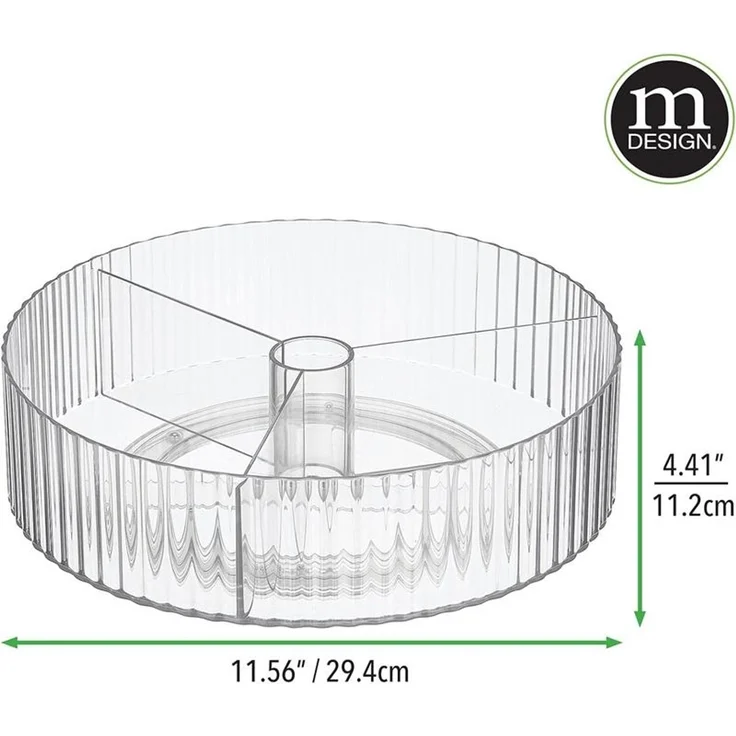 Drehbares Ordnungssystem Gewürzhalter 2er Set Drehteller mDesign Transparent – Bild 4