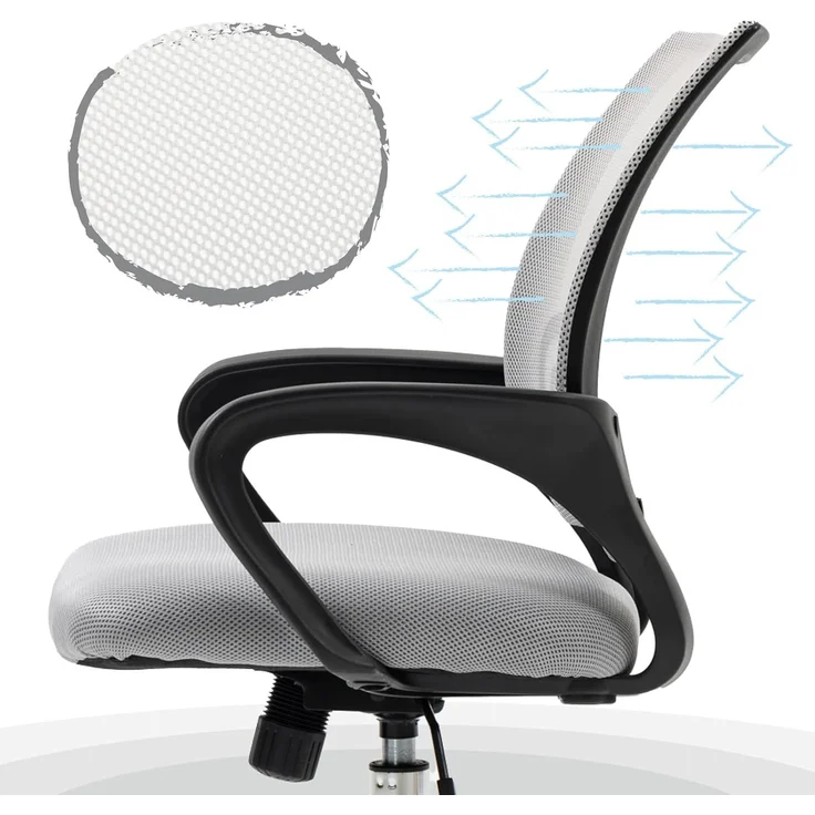 SVITA Schreibtischstuhl CYDNEY (Einzeln), Stufenlos höhenverstellbar, 360° drehbar, mitwachsend – Bild 8