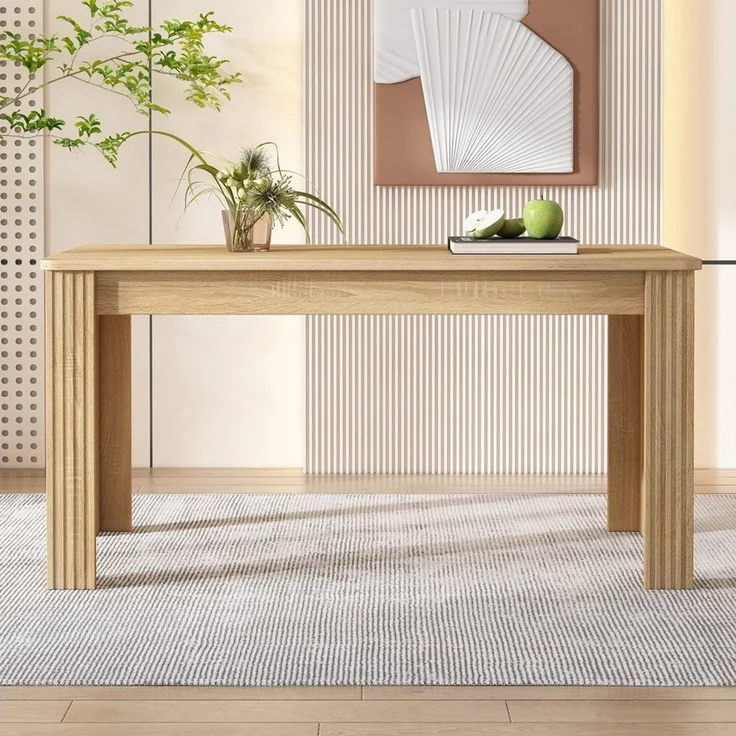 Flieks Esstisch (1-St), Rechteckiger Esszimmertisch Schreibtisch Küchentisch 116*65*75cm – Bild 2