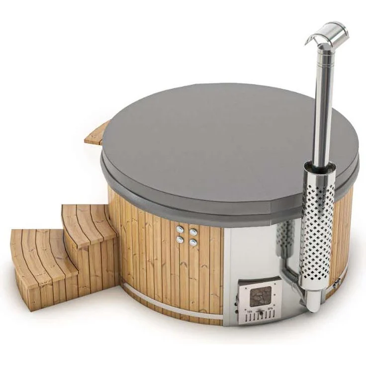 FinnTherm Badefass Stockholm "Spa Edition" aus Holz – Bild 3