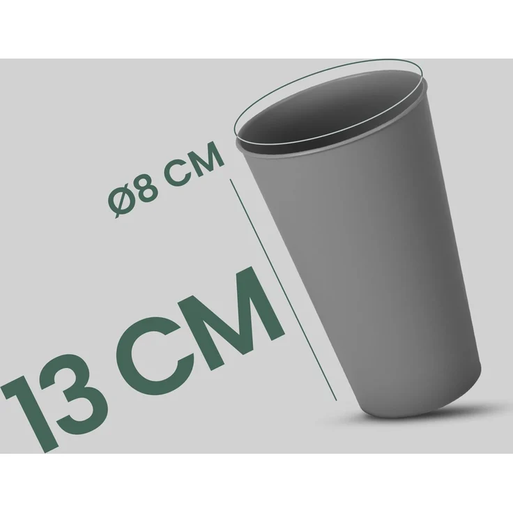 Becher Kunststoff - Mehrweg Grau 0,4L 8er-Pack – Bild 2