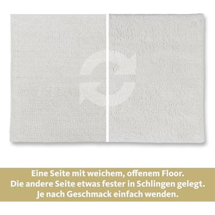 Schöner Wohnen Kollektion Badteppich 'Bahamas', creme, 60 x 90 cm, 100% Baumwolle, waschbar bei 40°C, Trocknergeeignet, wendbar – Bild 6