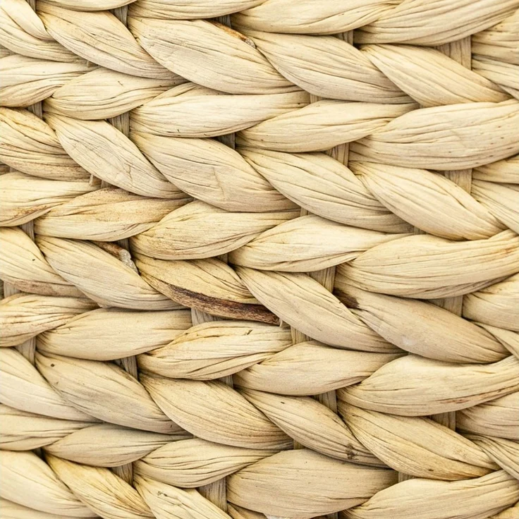 HMF Aufbewahrungskorb Korb geflochten aus Wasserhyazinthe Seegras (2 St), handgefertigter Flechtkorb 22 x 17 x 12 cm – Bild 3