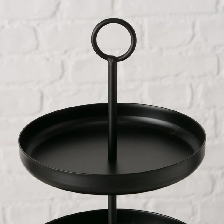 BOLTZE GRUPPE GmbH Etagere Boltze Etagère Credo 3-Etagen schwarz H32,5 x D20 cm, Metall – Bild 2