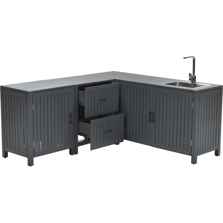 Gardissimo Alu Outdoor Küche "Cupid", carbon black