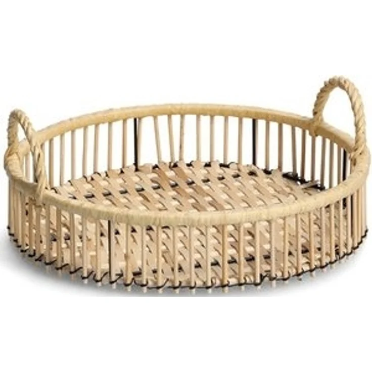 Zeller Present Tablett, Metall, Rattan, (1-tlg), Ø 32 cm – Bild 5