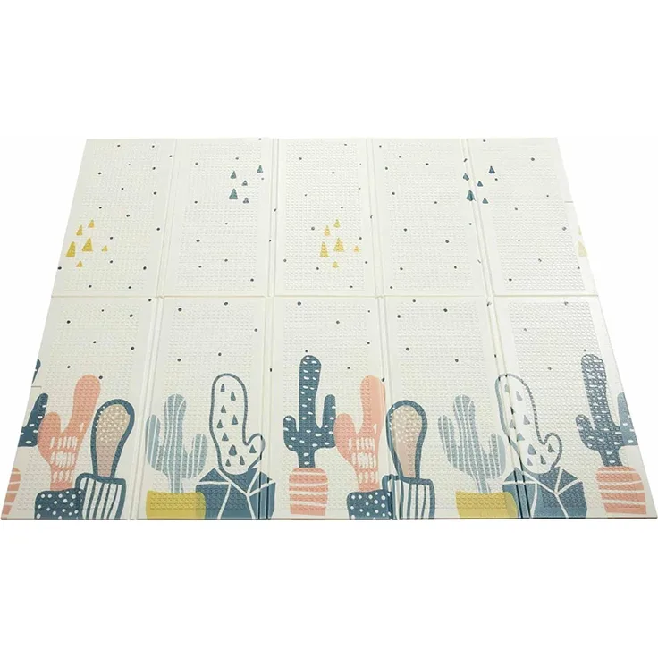 Baby Vivo 'Kaktus' Spielmatte, doppelseitig, Polyethylenschaum bunt, 180 x 150 cm