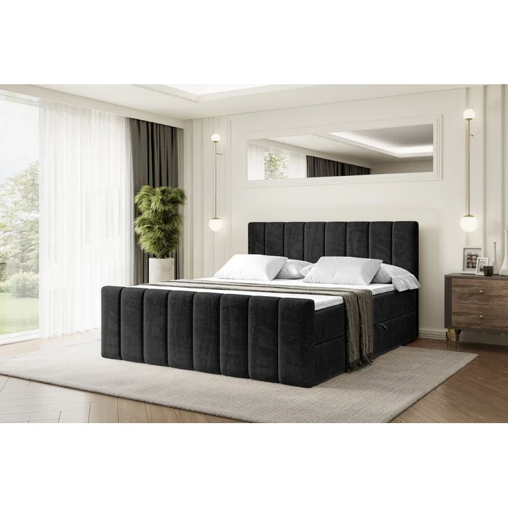 ALTDECOR Boxbett OTTA-Z (Multipocket-Matratze H4, H3 Matratze Bonellfederung, Topper, Kopfteil)