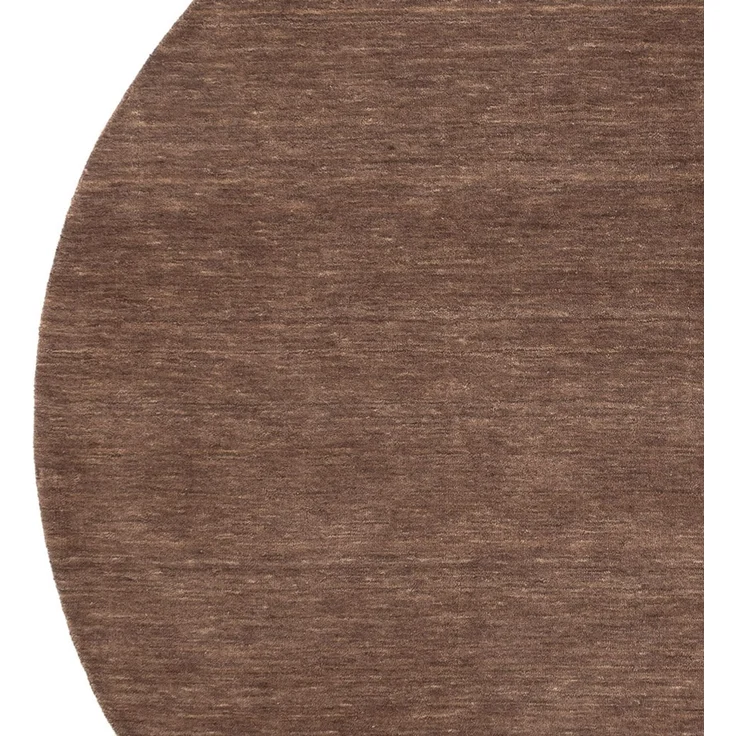 Gabbeh Teppich - Softy - Uni 150x150 cm - braun - rund – Bild 4