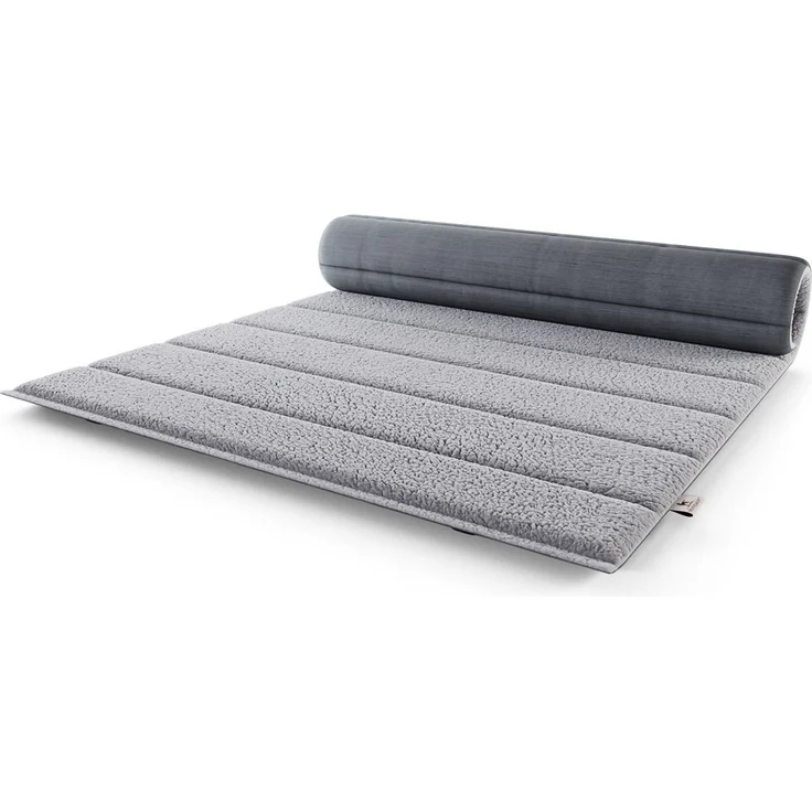Knuffelwuff Hundematte Reisematte Linea Travel, Kuscheliges Velours mit Teddybezug – Bild 2