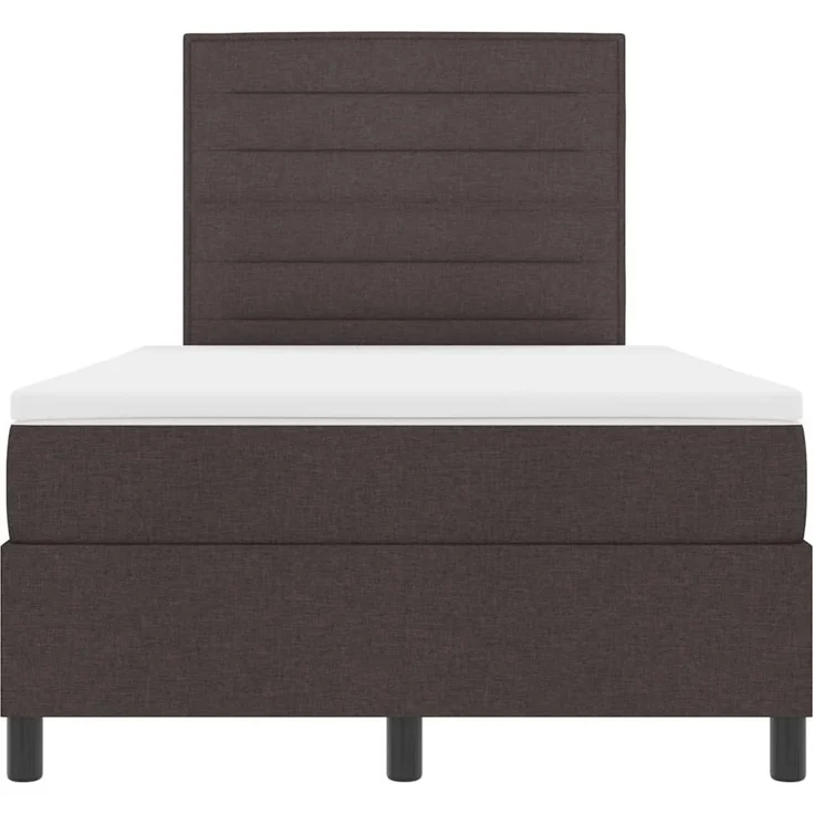 vidaXL Boxspringbett mit Matratze Dunkelbraun 120 x 190 cm Stoff 3342777 – Bild 8