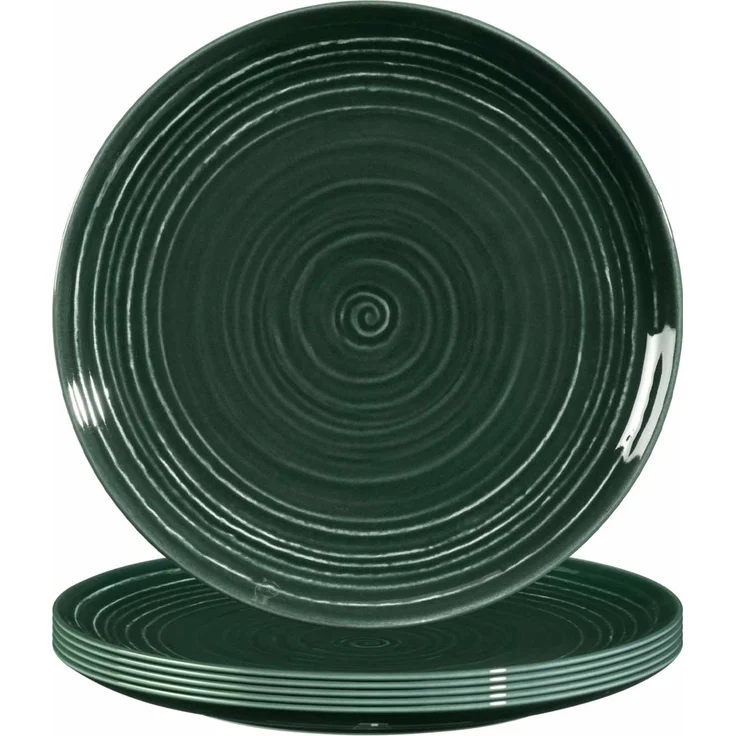 Seltmann Weiden Terra Frühstücksteller ø 22,5 cm moosgrün 6er Set – Bild 1