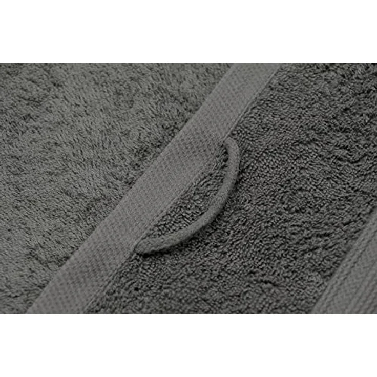 Zollner Duschtücher, 3er Set, anthrazit, 70x140 cm, 100% Baumwolle, Oeko-Tex® Standard 100, saugfähig und weich – Bild 4
