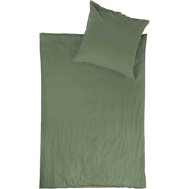 jilda-tex Bettwäsche Lissabon, Renforcé (Bio-Baumwolle), 2 teilig, unifarben, stonewashed und in vielen Farben