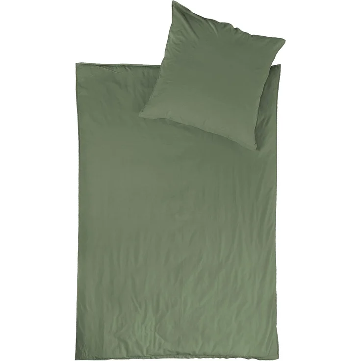jilda-tex Bettwäsche Lissabon, Renforcé (Bio-Baumwolle), 2 teilig, unifarben, stonewashed und in vielen Farben
