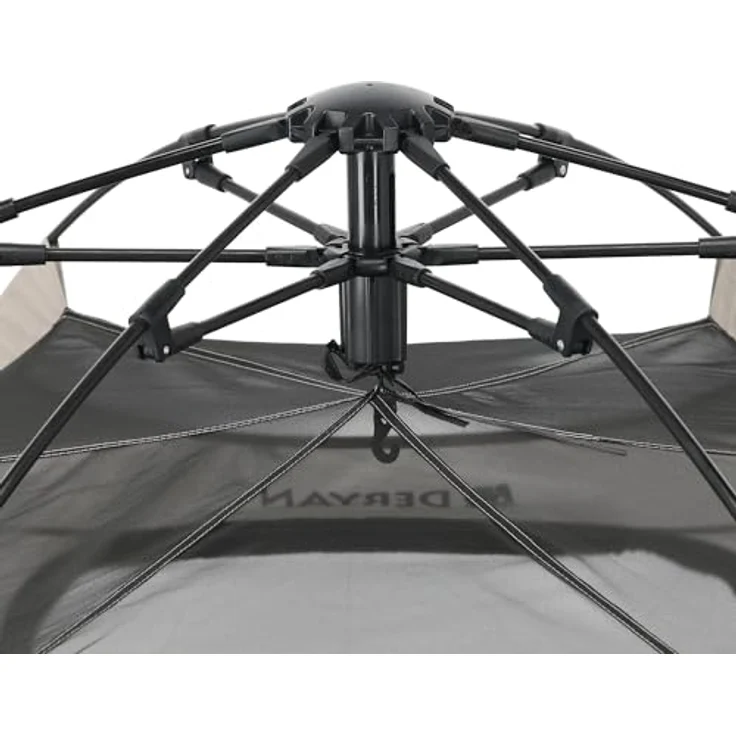 Deryan Up-To-Go pop-up reisebett & kinderbox – Tragbare Strandmuschel für Babys & Kleinkinder – faltbar mit matratze & tragetasche, 150 x 170 x 125 cm – Sand – Bild 6