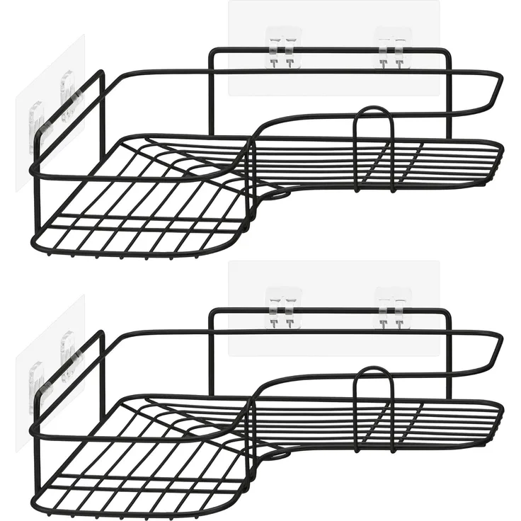Navaris Duschablage 2x Duschablage ohne Bohren - Bad Duschregal Eckregal 2er Set, 1-tlg.