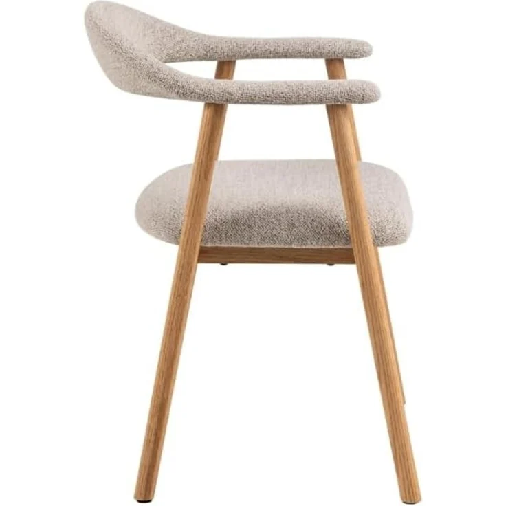ACTONA GROUP Holzstuhl (2er-Set) in Beige, Stoff, Massivholz - 56x75,5x54cm (BxHxT) (2er-Set) – Bild 3
