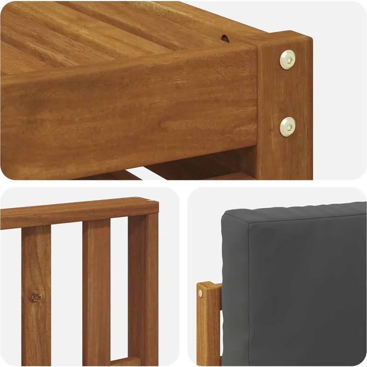 vidaXL Outdoor-Sofagarnitur 9 stk. 8-Sitzer Natur und Anthrazit 3374562 – Bild 6