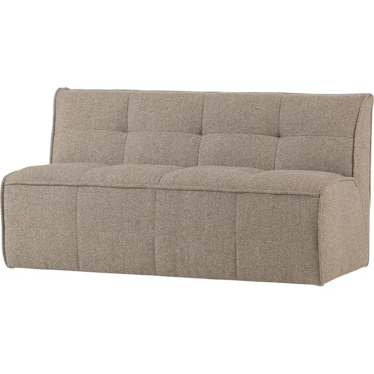Esszimmerbank Cluster - Bouclé-Stoff Kaki Braun, 164 cm, mit Rückenlehne