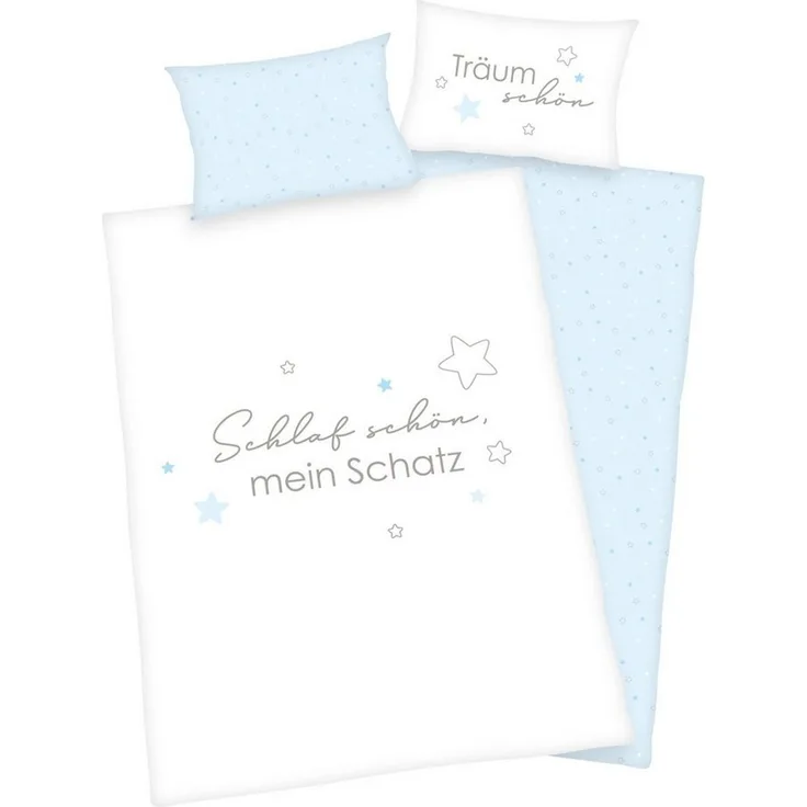 Baby Best Babybettwäsche Kleiner Schatz, Renforcé (Bio-Baumwolle), mit liebevollem Motiv und Schriftzug