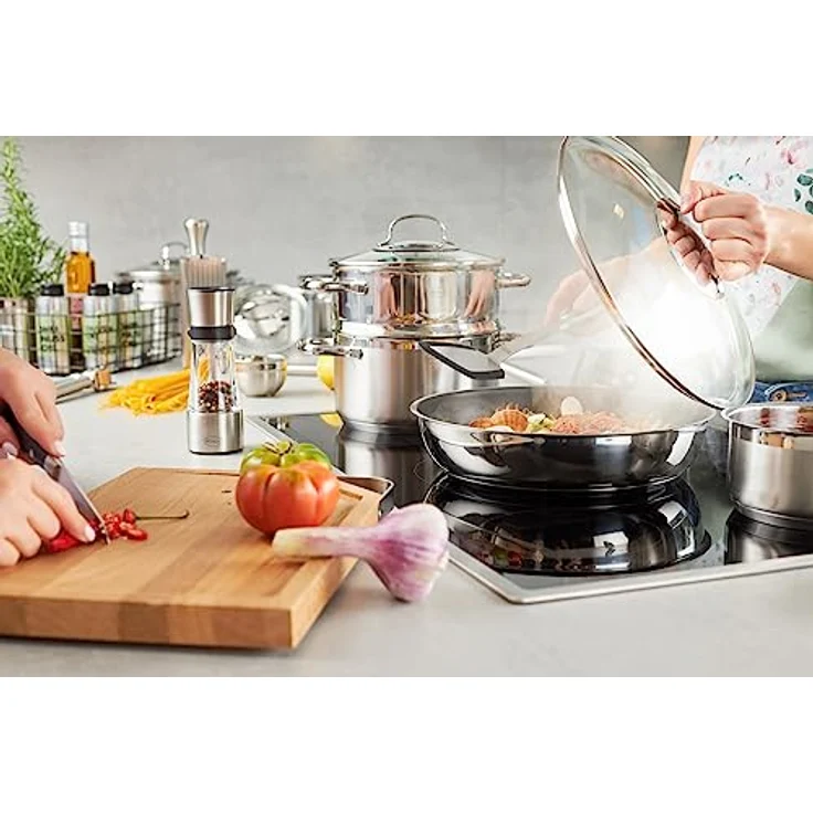 RÖSLE Servierpfanne ELEGANCE, Ø 28 cm, Antihaftbeschichtet, Edelstahl, Induktion – Bild 3
