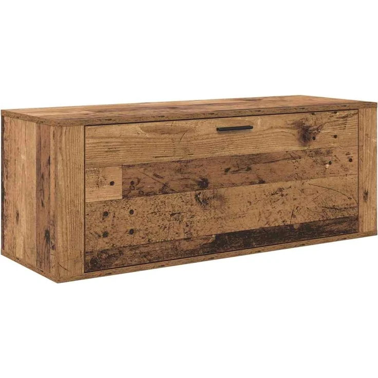 vidaXL Schuhschrank mit Regal Altholz 100 x 35 x 38 cm Holzwerkstoff 881018 – Bild 1