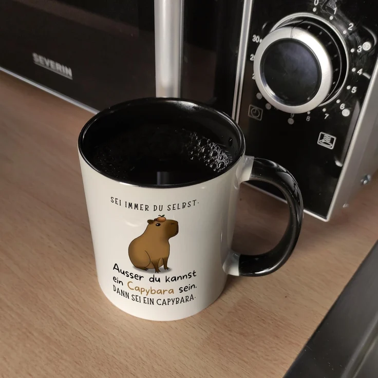 speecheese Tasse Sei immer du selbst ausser kannst ein Capybara sein Kaffeebecher in – Bild 5