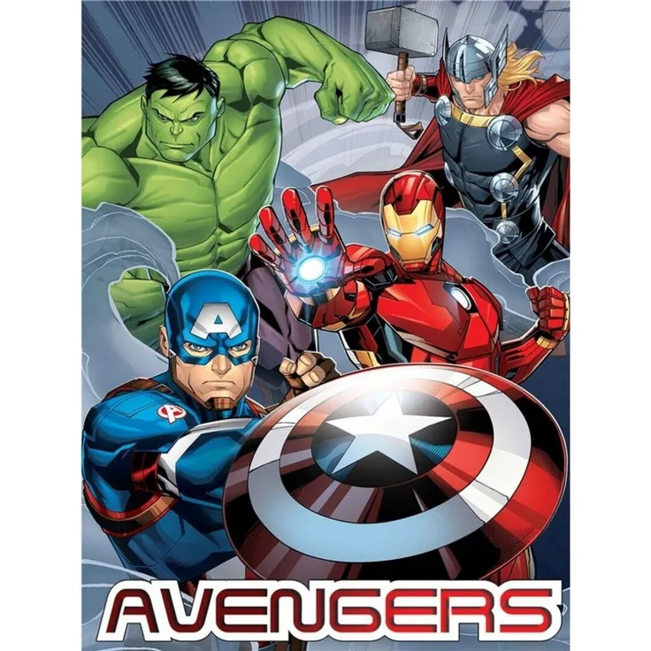 Marvel Avengers Kuscheldecke Flanelldecke 110x150 cm weich & warm