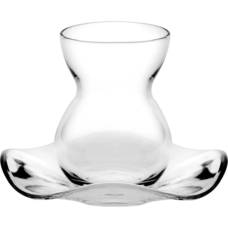 Pasabahce Teegläser Set Cay Bardagi 6x Teeglas + 6x UntertasseTeeglas transparent