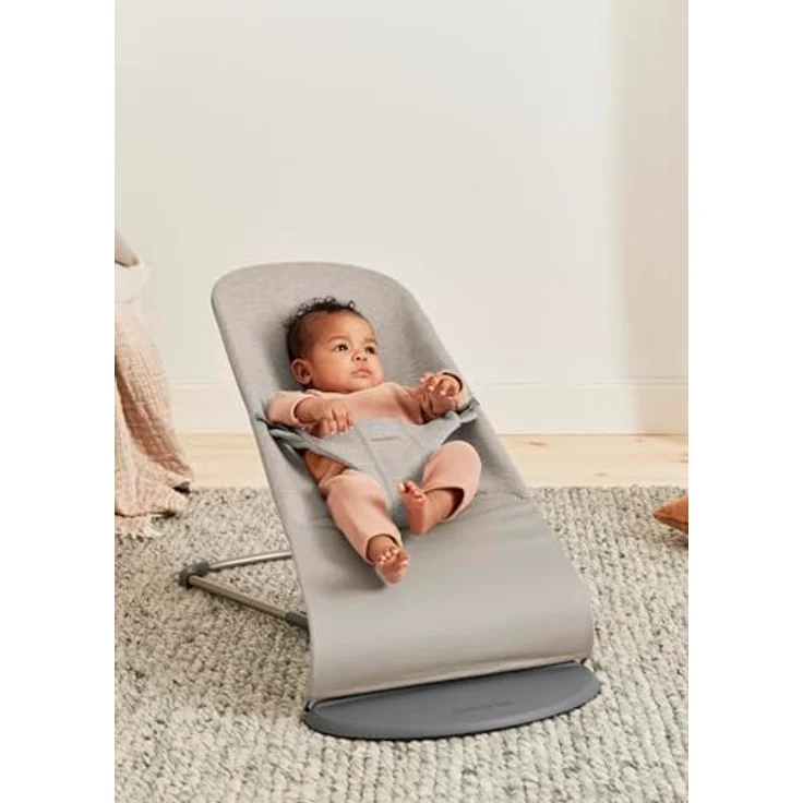 BabyBjörn Bliss Babywippe – 3D-Jersey – Sandgrau B – Bild 3