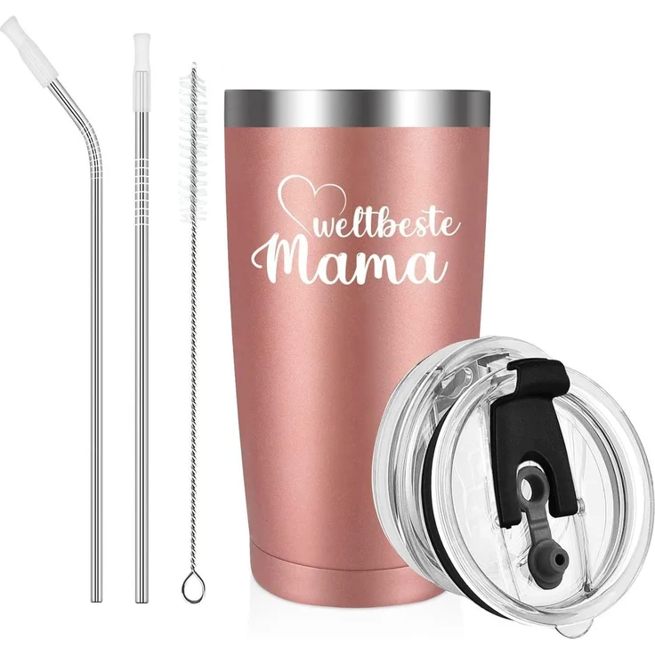 Livole Mama Geschenk - Beste Mama Tasse 600ml Edelstahl Thermobecher – Bild 1