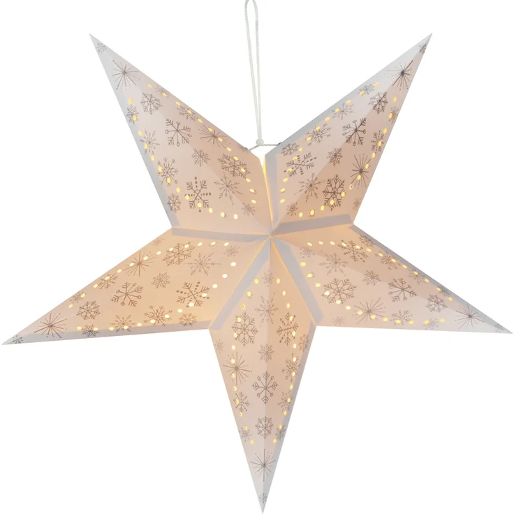 LED Weihnachtsstern, Papier , weiß, 60 cm, X-MAS – Bild 8
