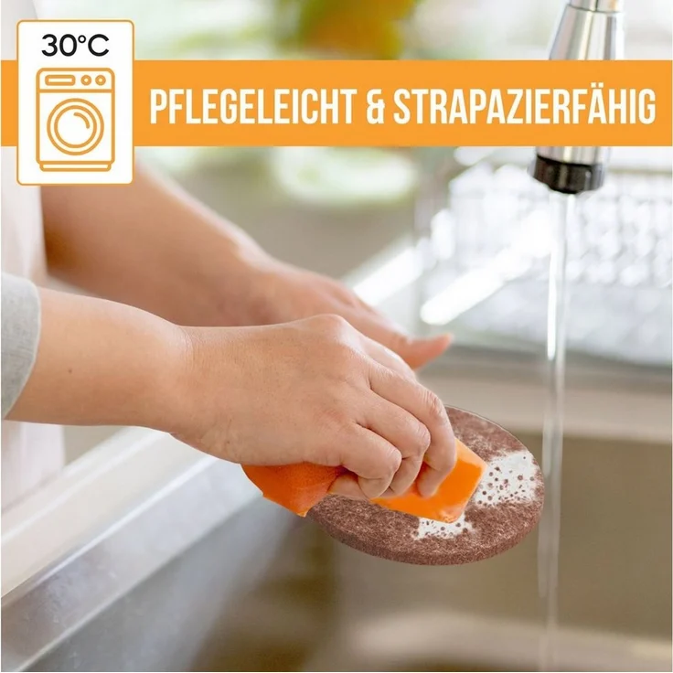 wortek Getränkeuntersetzer Filz-Untersetzer Rund für Gläser 10er Set + Box, Zubehör für Tisch & Gläser, Set, 10-tlg, waschbare Getränke Glasuntersetzer Gläser, Tischuntersetzer Filz 10 cm – Bild 2