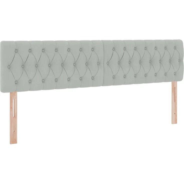 vidaXL Aufbewahrungsbett mit Kopfteil Hellgrau 160 x 200 cm Samt 3370827 – Bild 9