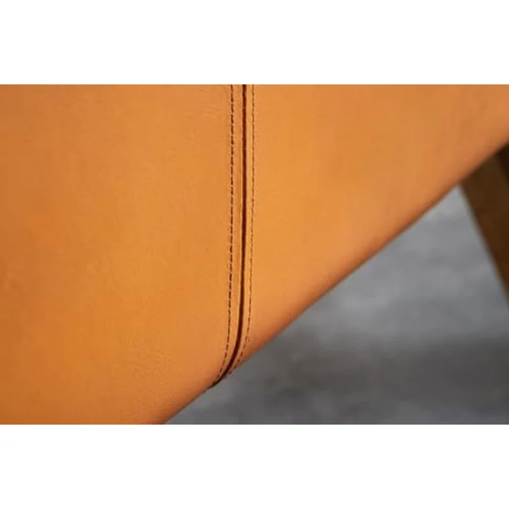 riess-ambiente Sitzbank TURNBOCK 100cm cognac / natur (Einzelartikel, 1-St), Wohnzimmer · Massivholz · Echtleder · Retro Design – Bild 7