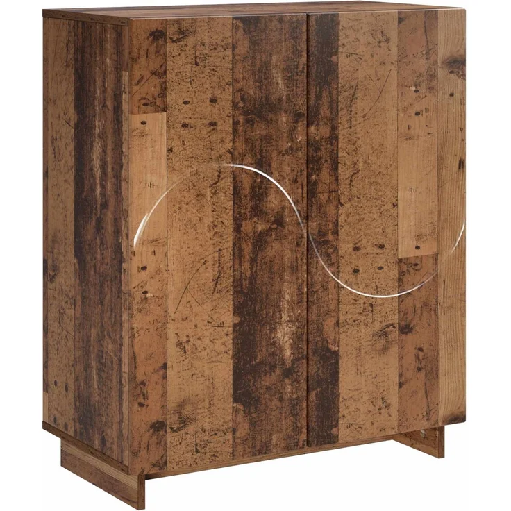 vidaXL Schuhschrank 73 x 38 x 87,5 cm Holzwerkstoff Altholz 8011655 – Bild 2
