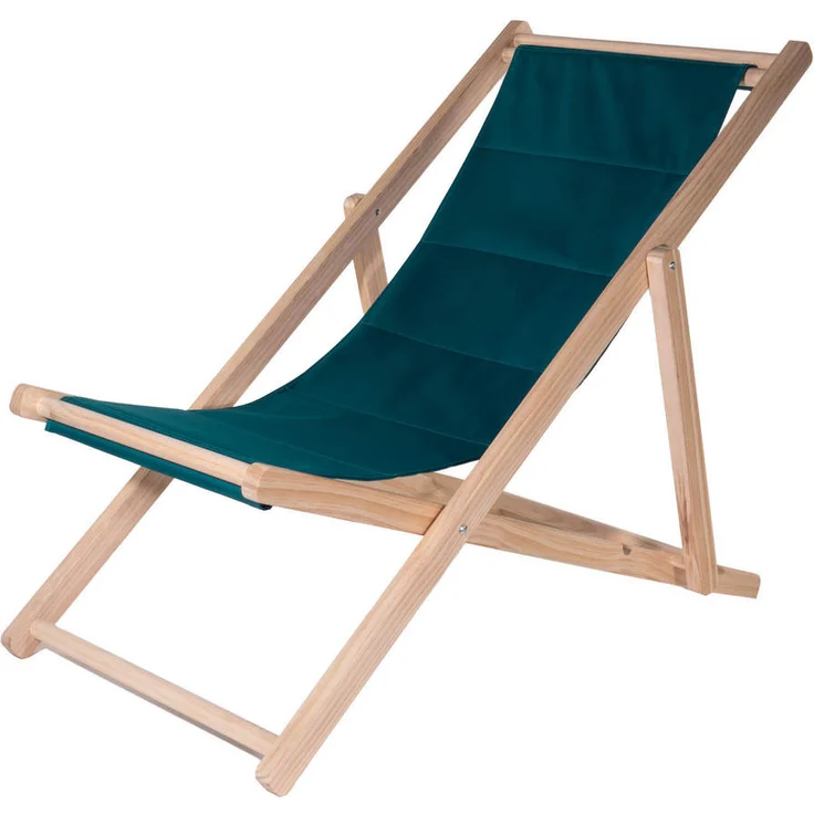 XXXLutz Holzliege Matala, Dunkelblau, ergonomisches Design, 59x106x106 cm, für Garten und Terrasse