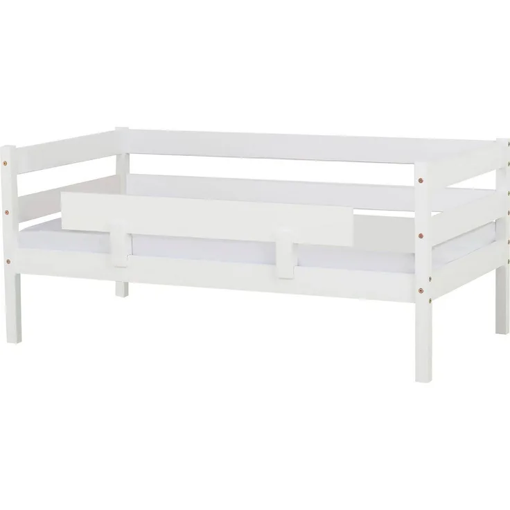 Hoppekids Einzelbett Comfort Kinderbett, Kiefer Massivholz, Jugendbett inkl. Rollrost, 70x160 cm, wahlweise in verschieden Farben/ Matratze/ Absturzsicherung