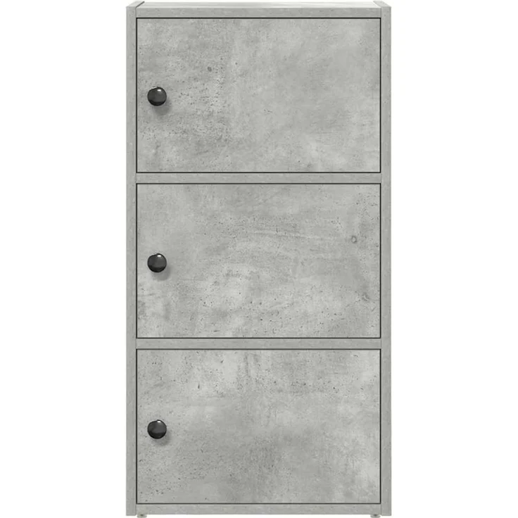 vidaXL Bücherregal Betongrau 40x24x77 cm Holzwerkstoff 860367 – Bild 4