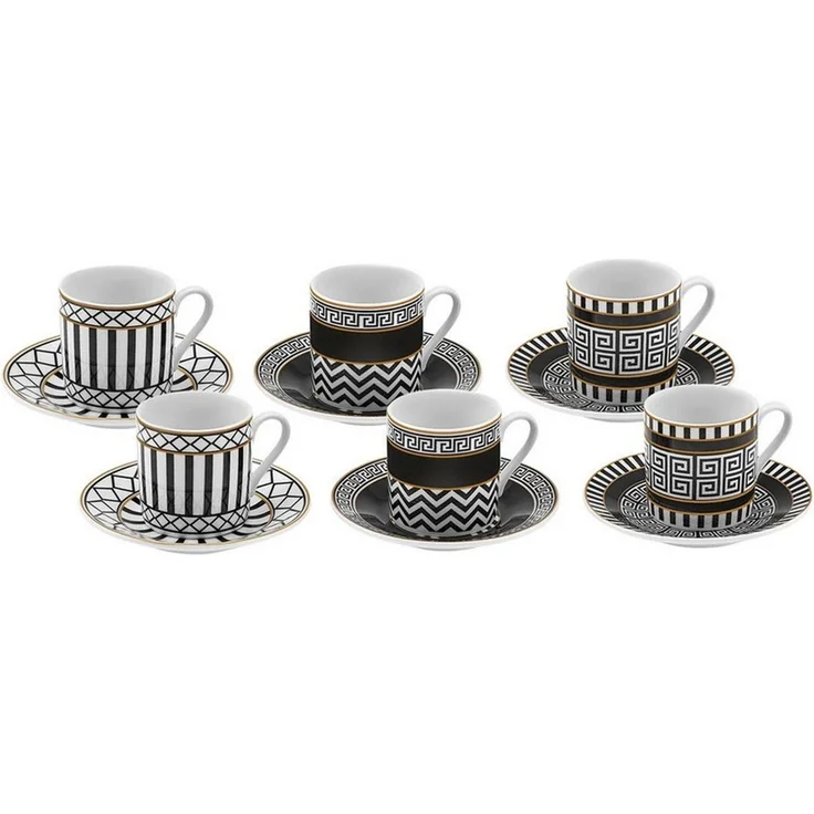 Karaca Kaffeeservice Karaca Helenistik für 6 Personen Kaffeetasse, 80 ml, Porzellan – Bild 1